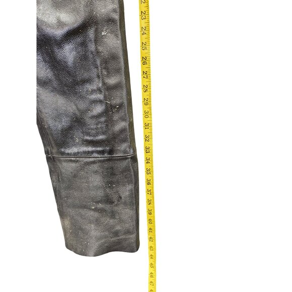 Harley-Davidson Leather Motorcycle Riding Chaps Black Men’s Medium Genuine Leath - Picture 15 of 16